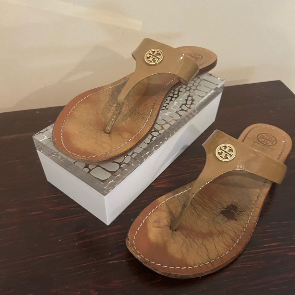 Tory Burch patent leather thing sandal
